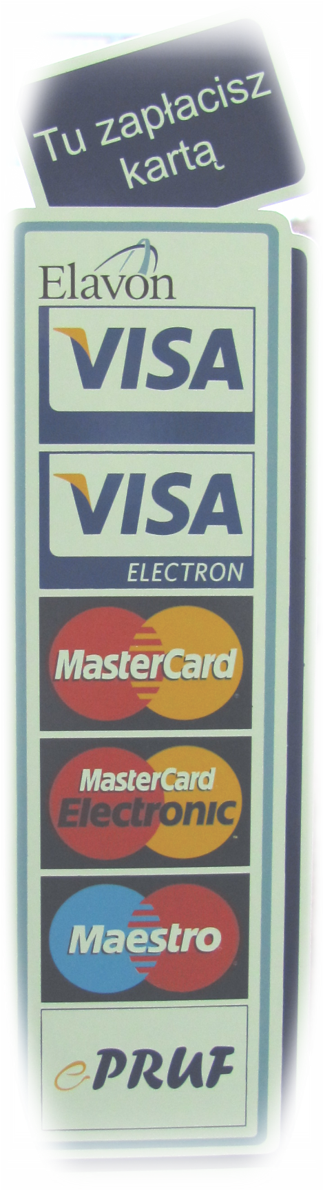 Accepted credit cards