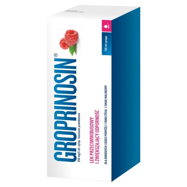 Groprinosin 250 mg/5 ml Syrop smak malinowy 150 ml