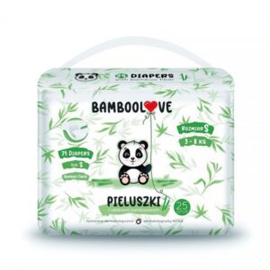 Pieluszki jednorazowe bambusowe, rozmiar S (3-8 kg), 25 szt.