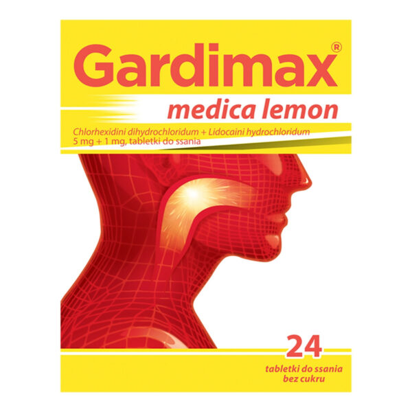 Gardimax Medica Lemon 5 mg + 1 mg Tabletki do ssania 24 sztuki