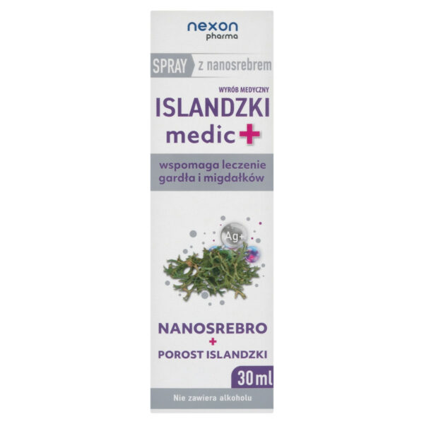 Islandzki medic+ Wyrób medyczny spray z nanosrebrem 30 ml