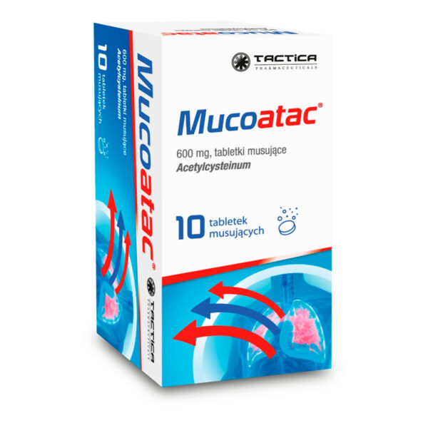 Mucoatac 600 mg Tabletki musujące 10 sztuk