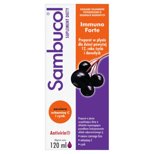 Sambucol Immuno Forte Suplement diety preparat w płynie 120 ml