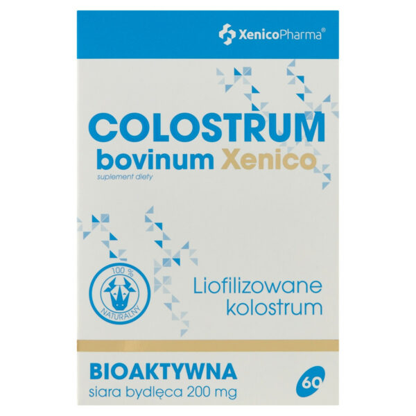 Colostrum Bovinum Xenico Suplement diety liofilizowane kolostrum 200 mg 21 g (60 x 350 mg)