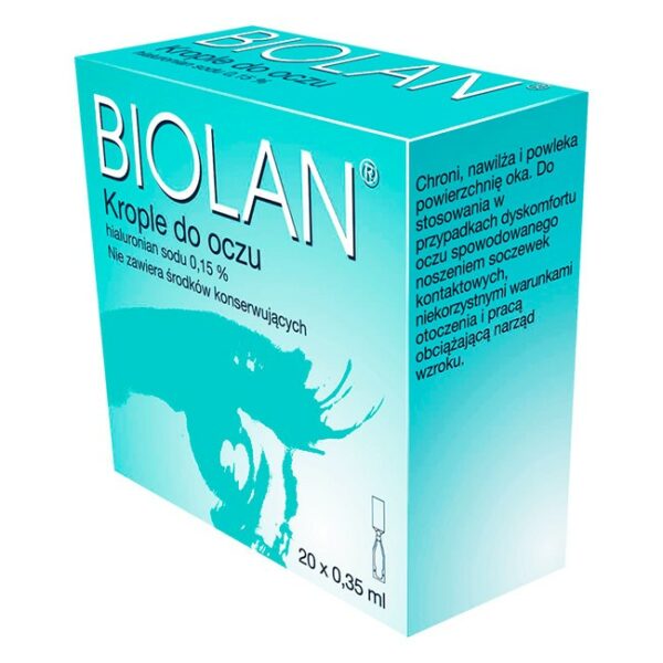 Biolan 0,15% krople do oczu 20 minimsów po 0,35ml