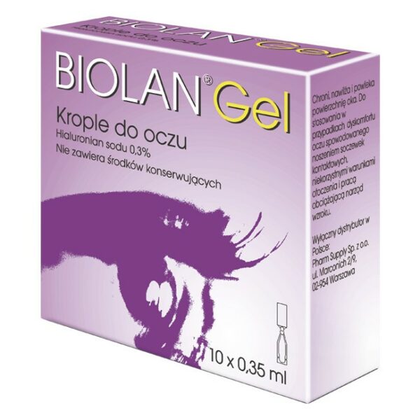 Biolan Gel 0,3% krople do oczu 10 minimsów x 0,35 ml