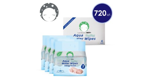 Chusteczki wodne Aqua Water Wipes KARTON 720 szt. (3x4x60 szt.)