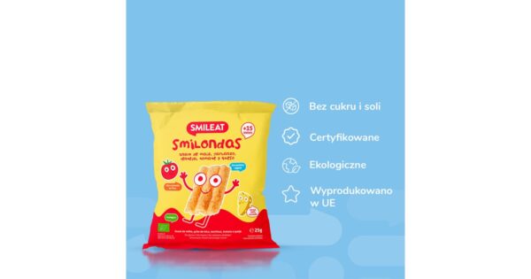 BIO Smilondas, Chrupki z ciecierzycy, kukurydzy i soczewicy, pomidorowo-serowe, 25 g