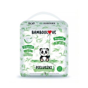 Pieluszki jednorazowe bambusowe, rozmiar L (9-14 kg), 21 szt.