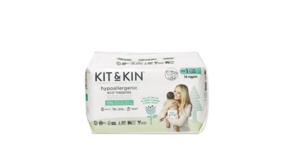 Hipoalergiczne pieluchy dla noworodków, rozmiar 1 (Mini 2-5 kg), 38 szt.