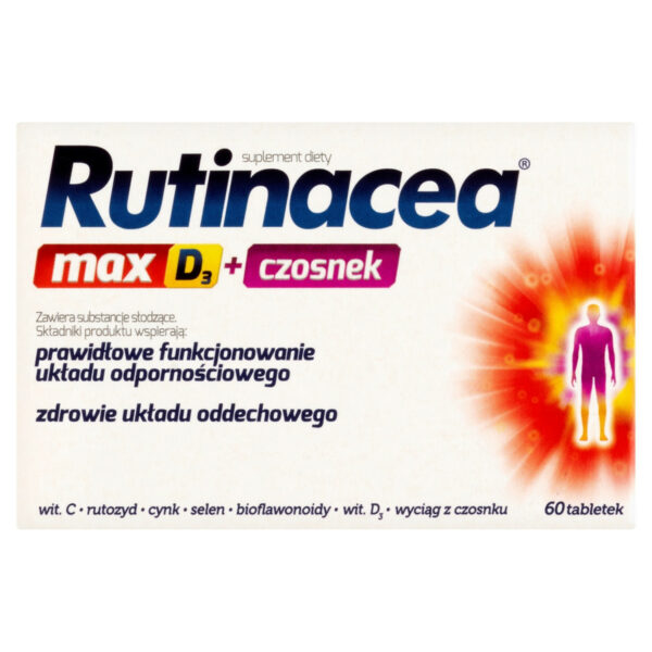 Rutinacea max D₃ + czosnek Suplement diety 60 sztuk