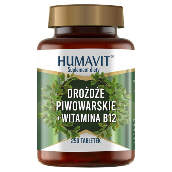 Humavit Suplement diety drożdże piwowarskie + witamina B12 106 g (250 sztuk)