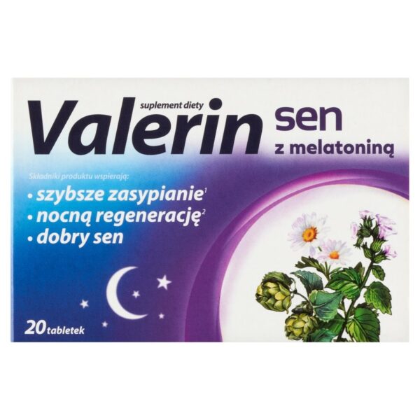 Valerin Suplement diety sen z melatoniną 20 sztuk