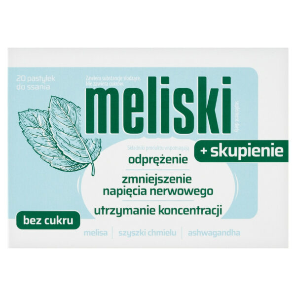 Meliski Suplement diety + skupienie 20 sztuk