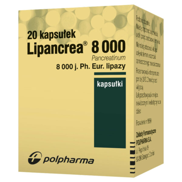 Lipancrea 8.000j Ph. Eur. Lipazy x 20 kaps.