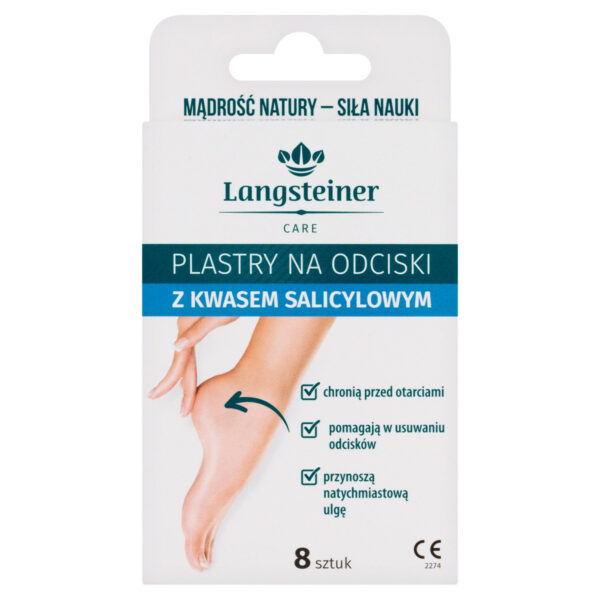 Langsteiner Care Wyrób medyczny plastry na odciski z kwasem salicylowym 8 sztuk