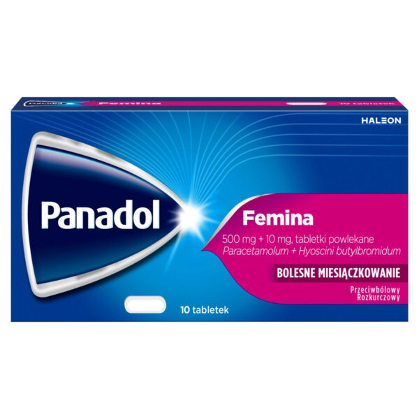 Panadol Femina 500 mg + 10 mg Tabletki powlekane 10 sztuk