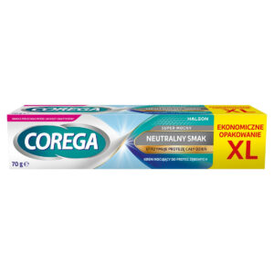 Corega Krem mocujący do protez zębowych super mocny neutralny smak 70 g