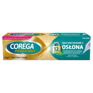Corega Power Max Krem mocujący do protez zębowych miętowy smak 40 g