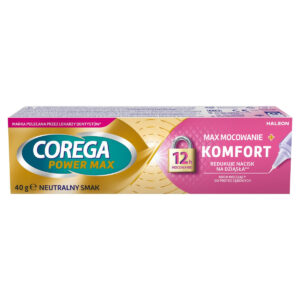 Corega Power Max Krem mocujący do protez zębowych neutralny smak 40 g