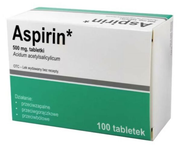 Aspirin 500 mg 100 tabletek (Import, Pharmapoint, Litwa)