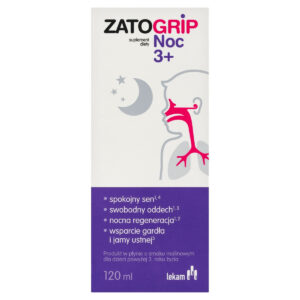 Zatogrip Noc 3+ Suplement diety produkt w płynie o smaku malinowym 120 ml