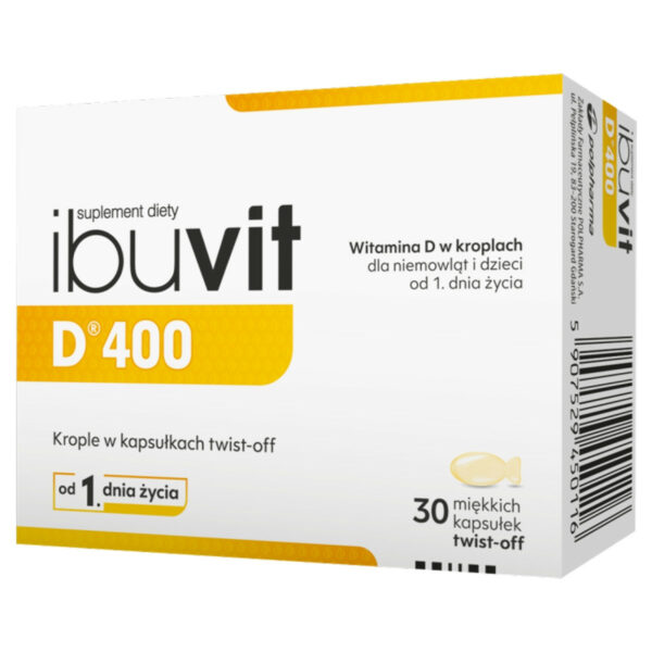 Ibuvit D 400, 10 µg x 30 kaps. miękkich, twist-off