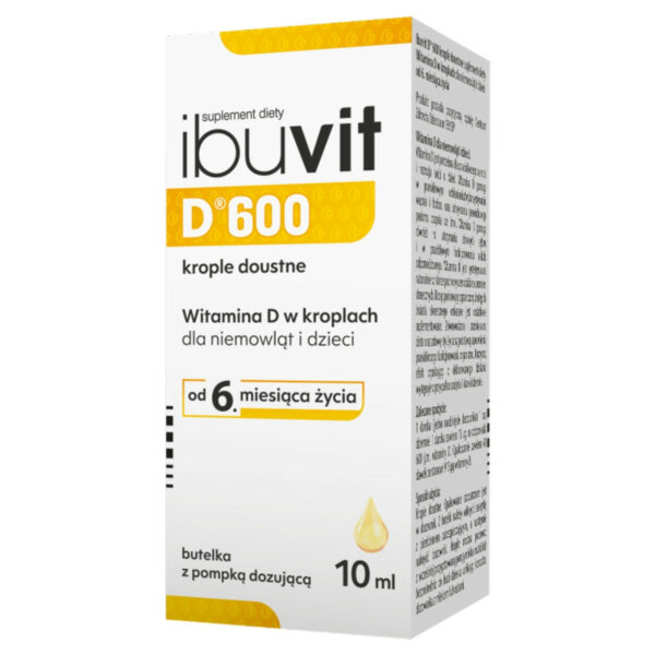 Ibuvit D 600 krople doustne 10 ml /z pompką dozującą/