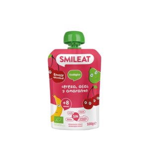 BIO Wiśnie z acai i amarantem, ekologiczny mus w tubce, 100 g