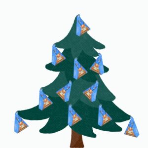 Zawieszki na choinkę z herbatami, Renifer 25 szt.