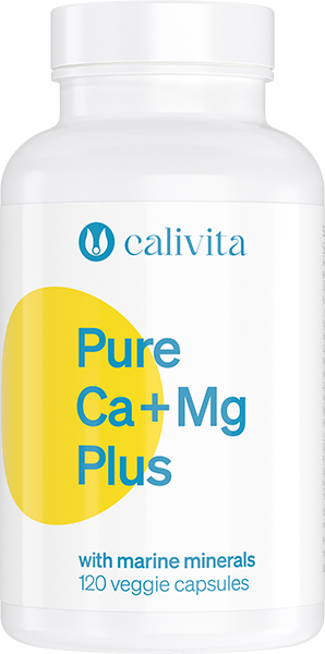 Pure Ca + Mg Plus 120 roślinnych kapsułek - masa netto: 129,2 g